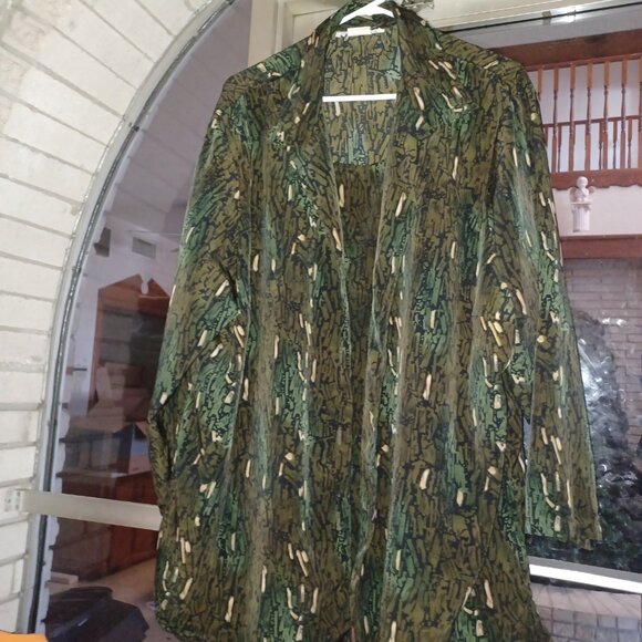 C.M. Shapes Tops - C.M. shapes Women's Blouse 3X Brown Green Black